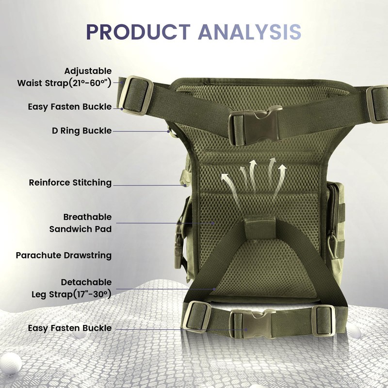 Metal Detecting Bag, Metal Detecting Waist Bag, Drop Leg Bag,