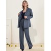 YILOTE Women's 2 Piece Suit Two Button Business Casual Office
