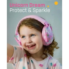 Kids Ear Defenders Children - Noise Cancelling Headphones Autism - 27dB SNR Unicorn Dream - Passive Sound Blocking Earmuffs - Kids Ear Protection Earmuffs - Boys, Girls, Toddlers Age 3-16 Year