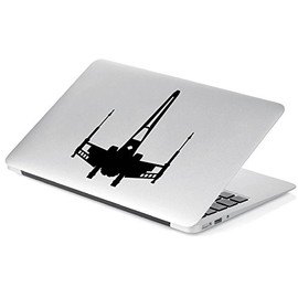 Yoonek Graphics Jedi Xwing Vinyl Decal Sticker # 858 (4" x 3.5", Black)