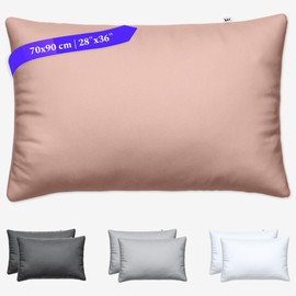 Wolkenfeld Cushion cover 70 x 90 cm, pink - cuddly soft and non-iron - super soft pillowcase - cushion cover with concealed zip