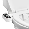 Dual Retractable Nozzles Modern Toilet Bidet Attachment White Non-Electric Seat