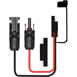 OUOU 30Cm Sae To Sae Solar Connector Cable 10Awg 30A Adapter For Rv Power Systems