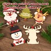 BOFUNX Pack of 10 Christmas Pendants, Wooden Christmas Tree Pendants,