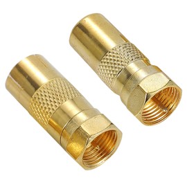 Greluma 4Pcs F Type Male to Coax Male to Female Adapter 2 Pairs TV Aerial Coaxial Cable F Male Adapter Satellite F Type Screw Plug to RF Coax Aerial Male/Female Converter