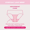 Proof. by Always Period Underwear, Everyday Light Brief Small 3-Pack,