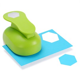 HAUSTGO Hexagon Paper Punch, 2 Inch Hexagon Punches for Paper Crafts, 50mm Hexagon Hole Punch for Making Scrapbook Layout, Memory Books, Wedding Cards, Journals, Gift Tags, Homemade Confetti