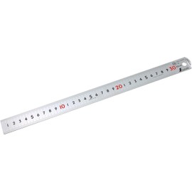Shinwa 13134 Stainless Steel Ruler 30 cm with Pick-Up Steel Ruler Metal Ruler Carpenter Ruler - by FAMEX 12524
