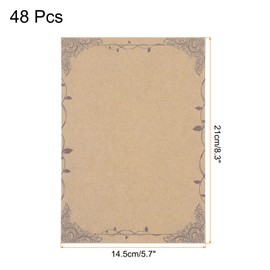 MECCANIXITY 48 Sheets Vintage Papers Old Looking Paper 6" x 8" Cardstock Watercolor Stationary Paper for Letter Writing Scrapbooking Printing Greeting Invitations Cards