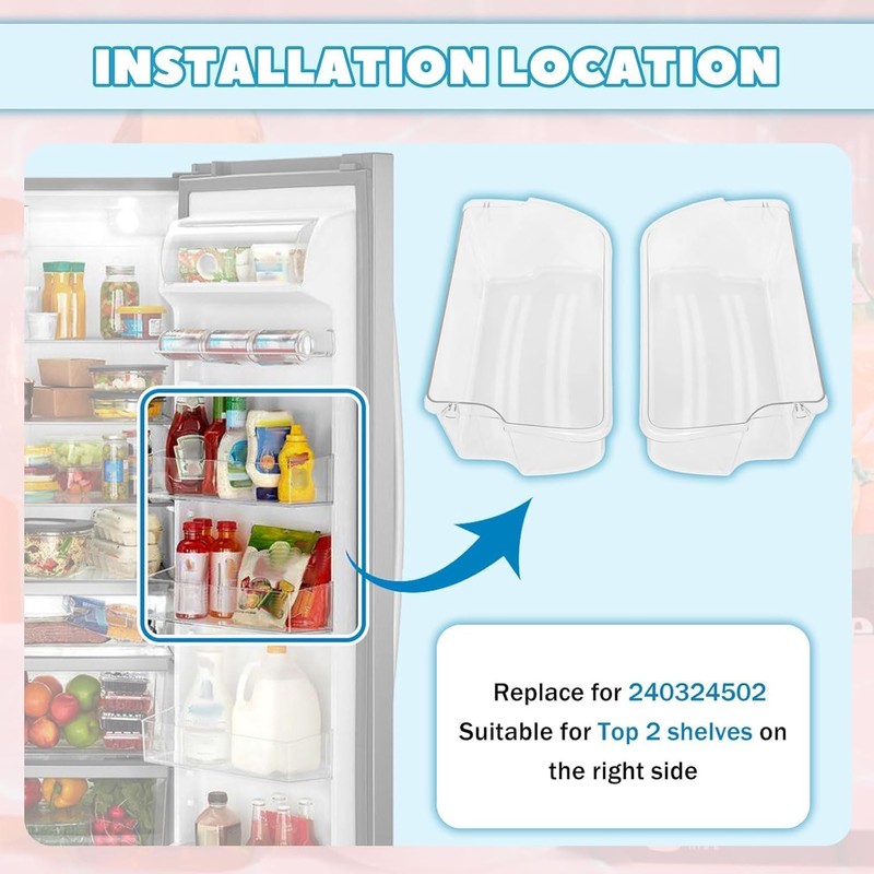 HECASA 240324502 AP2549806 Refrigerator Door Shelf Compatible with Frigidaire Kenmore