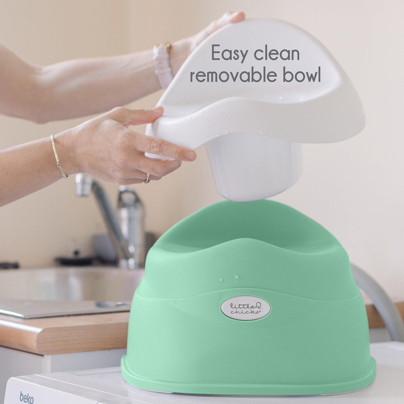 Little Chicks Easy-Clean Toddler Toilet Training Potty Chair with Built-in