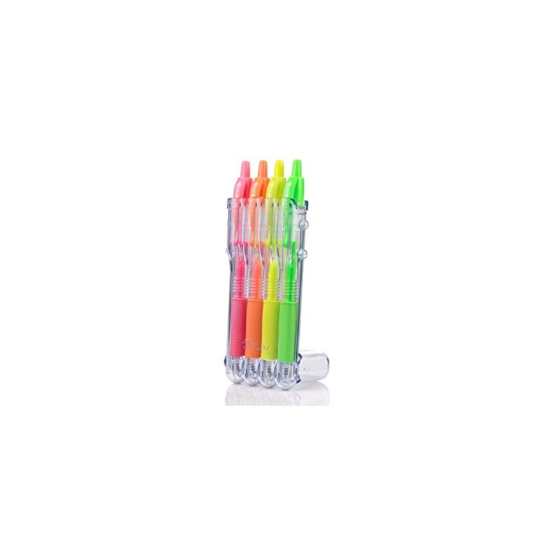 Pilot G207 Retractable Gel Rollerball Neons 0.7mm Set to Go