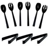 Party Essentials 20 Piece Hard Plastic Serving Utensils Kit, Black
