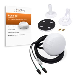 Poynting PUCK-12 2-in-1 Transportation & M2M/IOT Antenna | WiFi | 2X2 MIMO | 2400-2500 MHz | 5000-7200 MHz | White