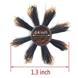 PERFEHAIR - cepillo redondo de cerdas de jabalí para cabello fino o corto, mini cepillo para polvo redondo para hombres y mujeres