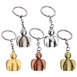 EPCDBBRT 5 Pieces Angel Keychain, Keychain Doll, Thank You Keychain, Keychain Guardian Angel, Educator Keychain