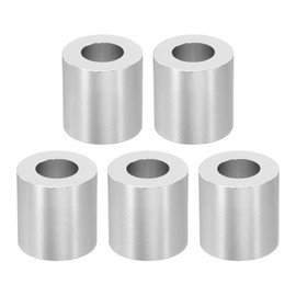 PATIKIL M10 Aluminum Spacers, 5 Pcs Metal Spacer Aluminum 3/8" ID x 3/4" OD x 11/16" L Aluminum Spacer Screw Standoff for 3/8" or M10 Screw Bolts, Silvery