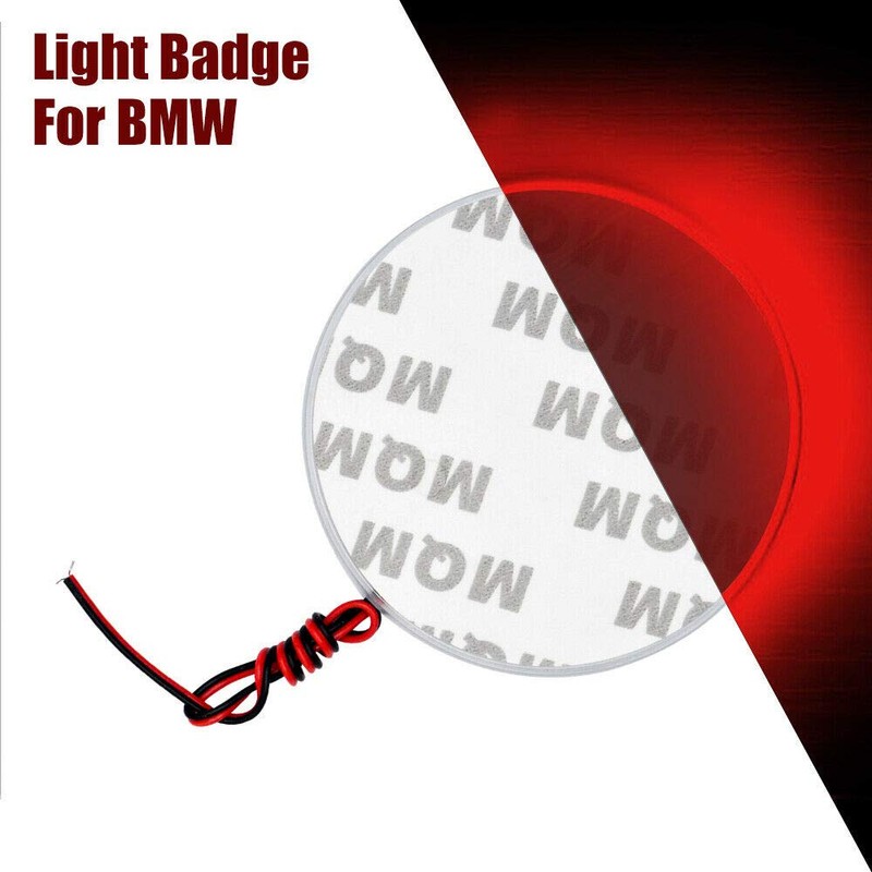 Riloer Car Light Badge Sticker, 82mm LED Badge Emblem Lamp