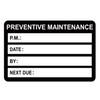 2x3 inch Preventive Maintenance Stickers for Machines and Equipments 100