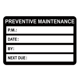2x3 inch Preventive Maintenance Stickers for Machines and Equipments 100 PCS