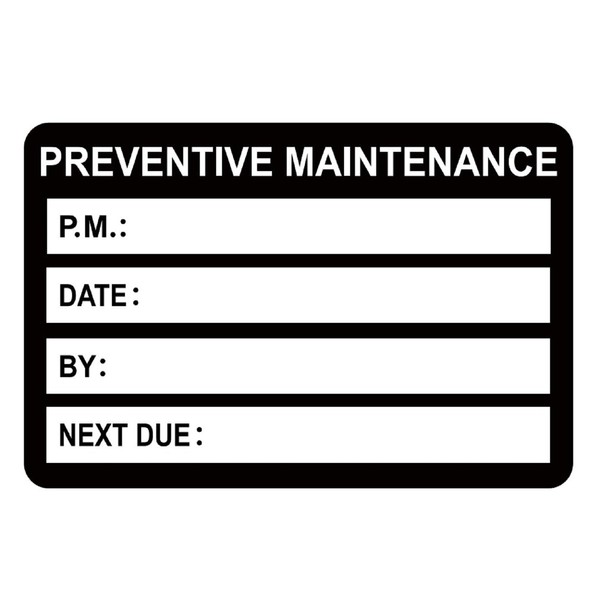 2x3 inch Preventive Maintenance Stickers for Machines and Equipments 100