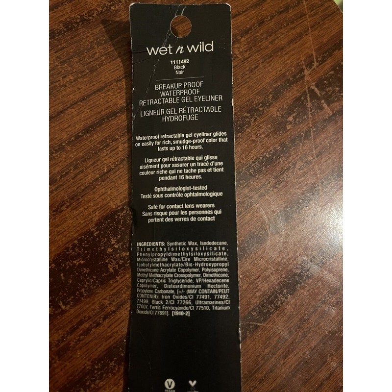 Wet n Wild Breakup Proof Retractable Gel Waterproof Eyeliner |