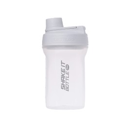 LocknLock Shake It Bottle Pro with Handle, Travel/Fitness/Sports Protein Shaker for Shakes/Smoothies, BPA Free, Plastic, 22 oz, Off White
