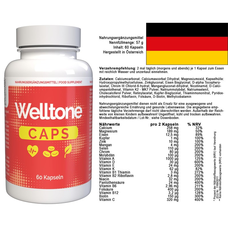 Welltone 180 Kapseln - 3er Pack