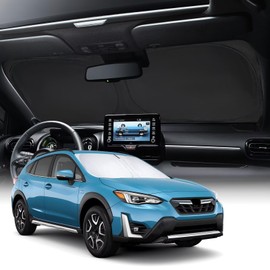 Neverland Car Sun Shade Accessories - Foldable Windshield Sunshade for Subaru Crosstrek 2013-2024, 210D Oxford Silver Coated Sun Visor Cover with Heat Reflective, UV Protection & Easy Storage