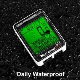 ICOPRO Bicycle Computer Bike Odometer Wireless Waterproof Large LCD Screen 5 Voice Options Bicycle Computer Auto Wake Up Sleep Multifunction