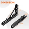 NIGOOLATA Folding Shelf Brackets Heavy Duty Metal Foldable Black 12