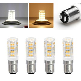 ShuoHui B15 B15D 110V-265V Bulb Bulb, B15d Bayonet Double Contact, 5W = 40W White Equivalent, for Lighting Low Voltage Devices, Dimmable (Warm White 3000K)