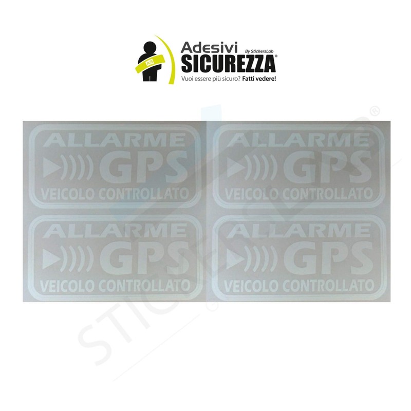 StickersLab GPS Anti-Theft Alarm Stickers for Car Motorcycle Truck Caravan