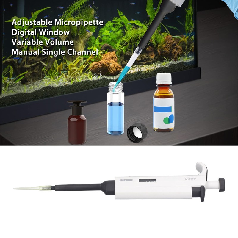 Laboratory Micropipette 5‑50ul Large Volume Tip Sampler Digital Adjustable Pipettor