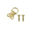 Thingymabob Large Brass D-Ring Picture Hangers with Screws, Set of