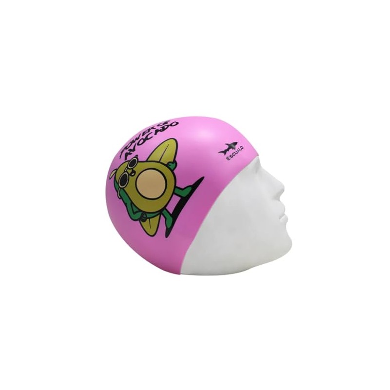 escualo Gorra para Natacion Mujer Adulto Modelo Avocado Rosa (Silicon)