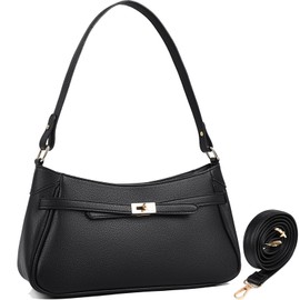 Myhozee Handbag Women's Shoulder Bag Small - Elegant Crossbody Bag Women's with 2 Shoulder Straps Bag Shoulder Bag Handbags Top Zip Hobo Shoulder Bag for Women Women Dating Party Shopping, black