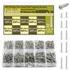 Zmbroll 600Pcs Silver M2 Pan Head Self-Tapping Screws,Phillips Cross Round