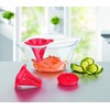 GOURMETmaxx 06552 Spiralschneider mit Salatschüssel rot/weiß