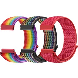 Bcuckood Watch Band, 18 mm, 19 mm, 20 mm, 22 mm, Universal, Nylon, Replacement Wristband, Men’s, Women’s, Adjustable, Quick-Release Watch Strap, No Gemstone