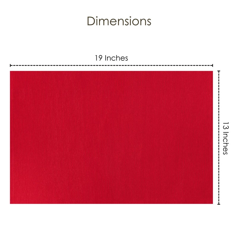 Chinese Red Placemats, Set of 6, Kitchen Dining Table Cloth,