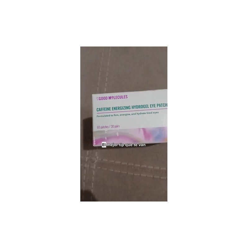 Parches Hidrogel Cafeína Good Molecules Contorno Ojos Energizantes