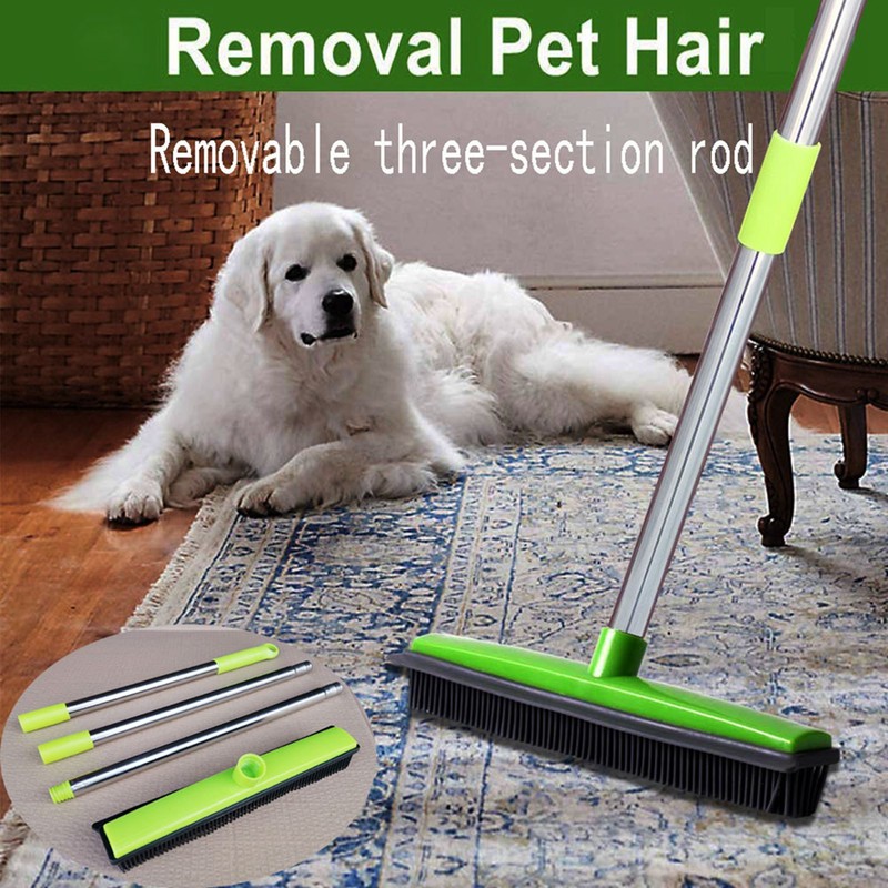 Multifunction Telescopic Floor Carpet Broom Pet Hair Dust Removal Cleaner