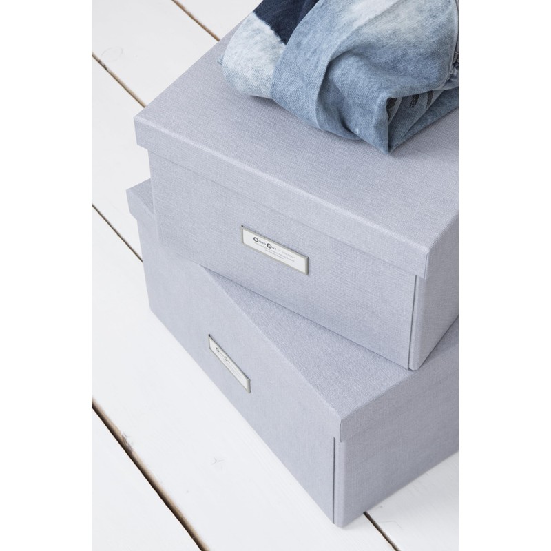 BIGSO KARIN Small Storage Box with Lid - Sturdy Organiser