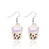MYOSPARK Bubble Tea Cat Earrings Bubble Lover Gift Bubble Tea