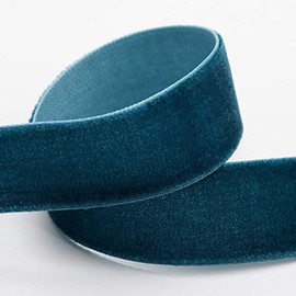 Velvet Ribbon 9mm x 10M - Vintage Teal