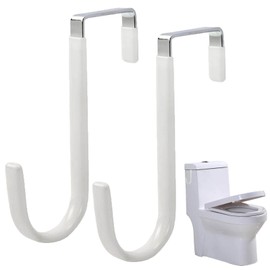joaoxoko Potty Seat Hook，2pcs Multifunctional Potty Hook for Kids Towel Organizer Heavy Duty Organizer Hooks，Z Shaped Shower Door Hooks (White) (White)