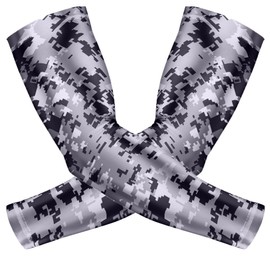 JUNAN Sports Compression Arm Sleeves 1 Pair Moisture Wicking UV Protection Cooling or Warmer Non Slip Cover -Youth & Adult Sizes