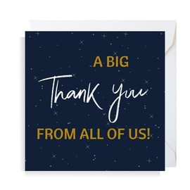 Second Ave Big Thank You Square Card Teacher Colleague Leaving Job Greeting Card