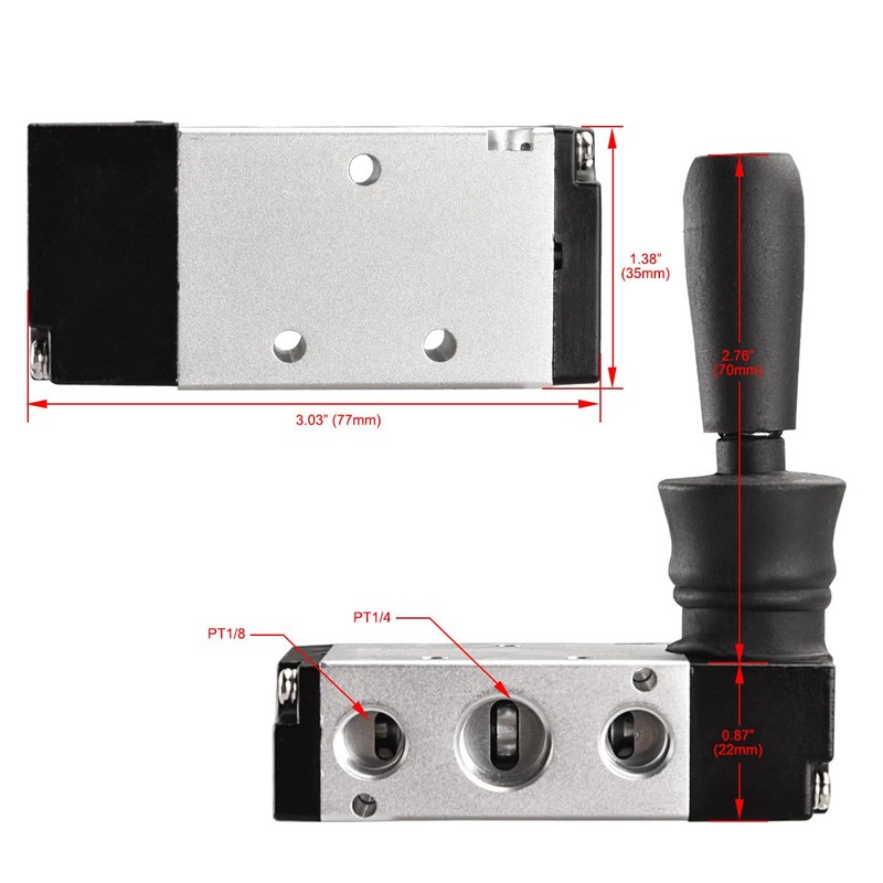 Heschen Pneumatic Hand Pull Mechanical Valve 4H210-08 2 Position 5